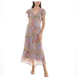 Taylor Lavender Floral Maxi Dress